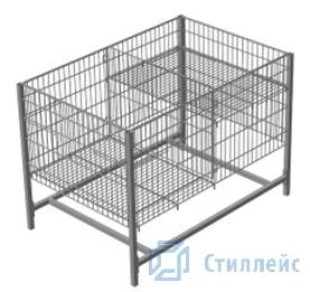 Манеж торговый с регулируемым дном 1200х800х850 ОЦ/ПП (новый)