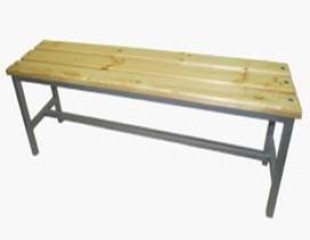 Лавка на металлокаркасе 1500х450х380 RAL7040 ПП